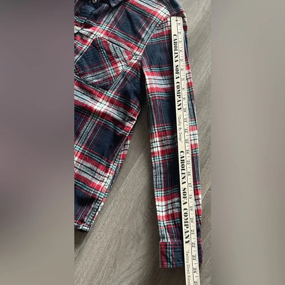 Natural Reflections Plaid Long Sleeve Button Down Flannel Shirt Women’s Large - Picture 10 of 11